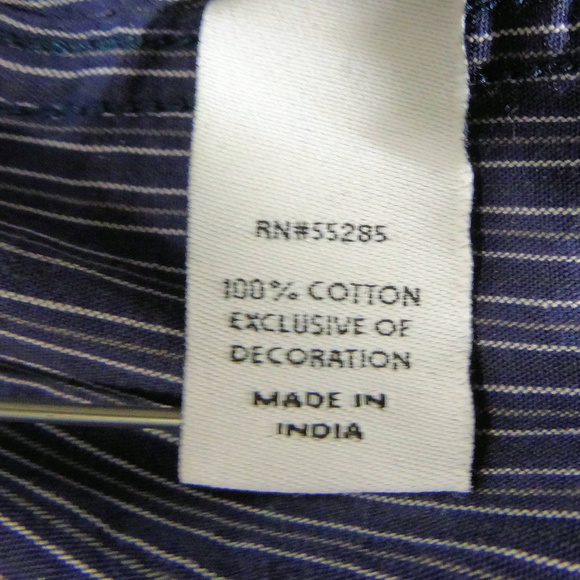 Express Button Down Blue Shirt w/Embroidered Desig - Picture 5 of 6